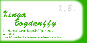kinga bogdanffy business card